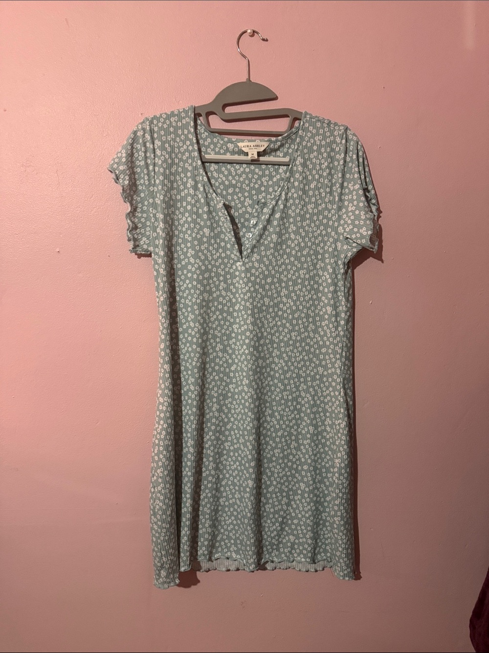 Laura Ashley Mint Green Floral Mini Dress